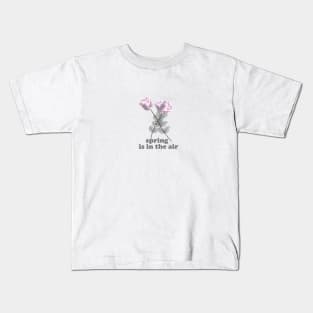 Spring is in the air, floral, flowers, leaves, botanical, pattern, decor, art, TeePublic Kids T-Shirt